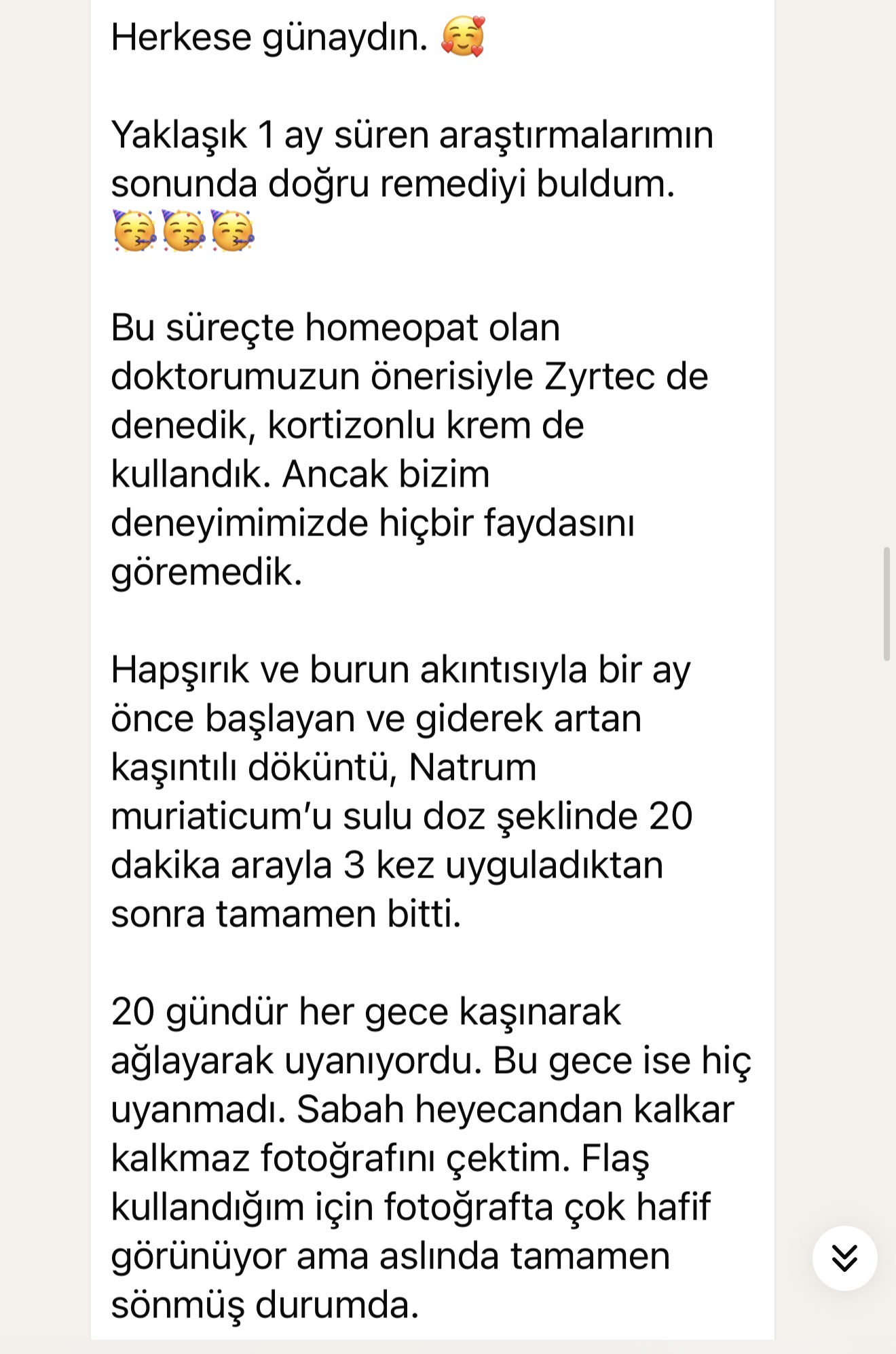 User message 1